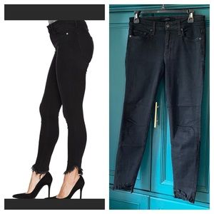 Joes Jeans black jeans frayed hem